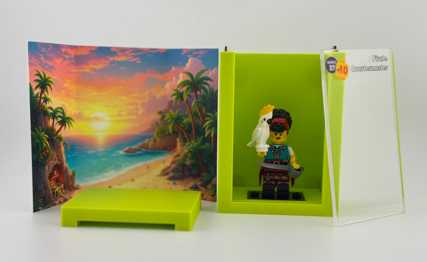 brickAtom Display Case – Custom Display for Minifigures (CMF Series 27 Edition)