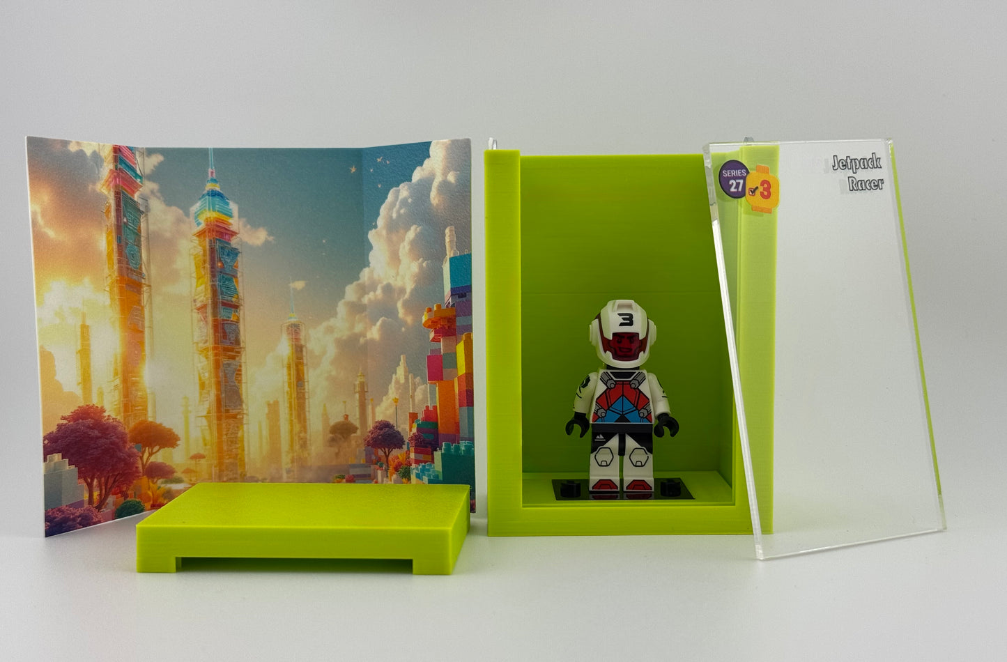 brickAtom Display Case – Custom Display for Minifigures (CMF Series 27 Edition)
