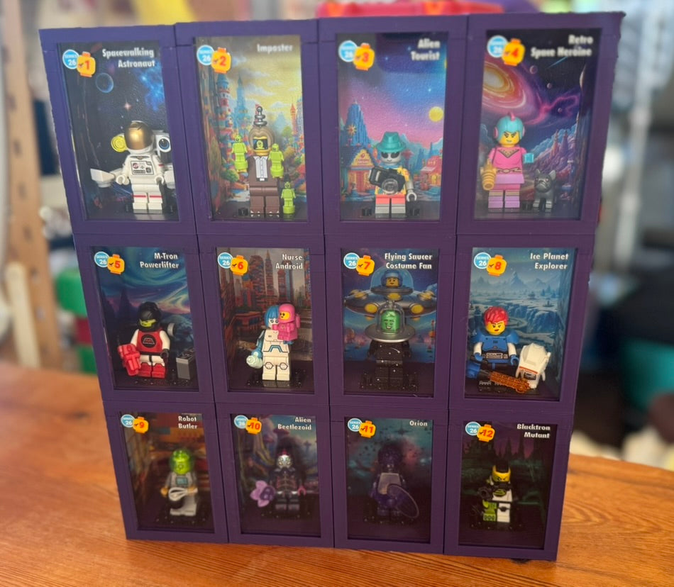brickAtom™ Display – Space, Slime & Sci-Fi Shenanigans (Series 26 CMF) 👽🚀