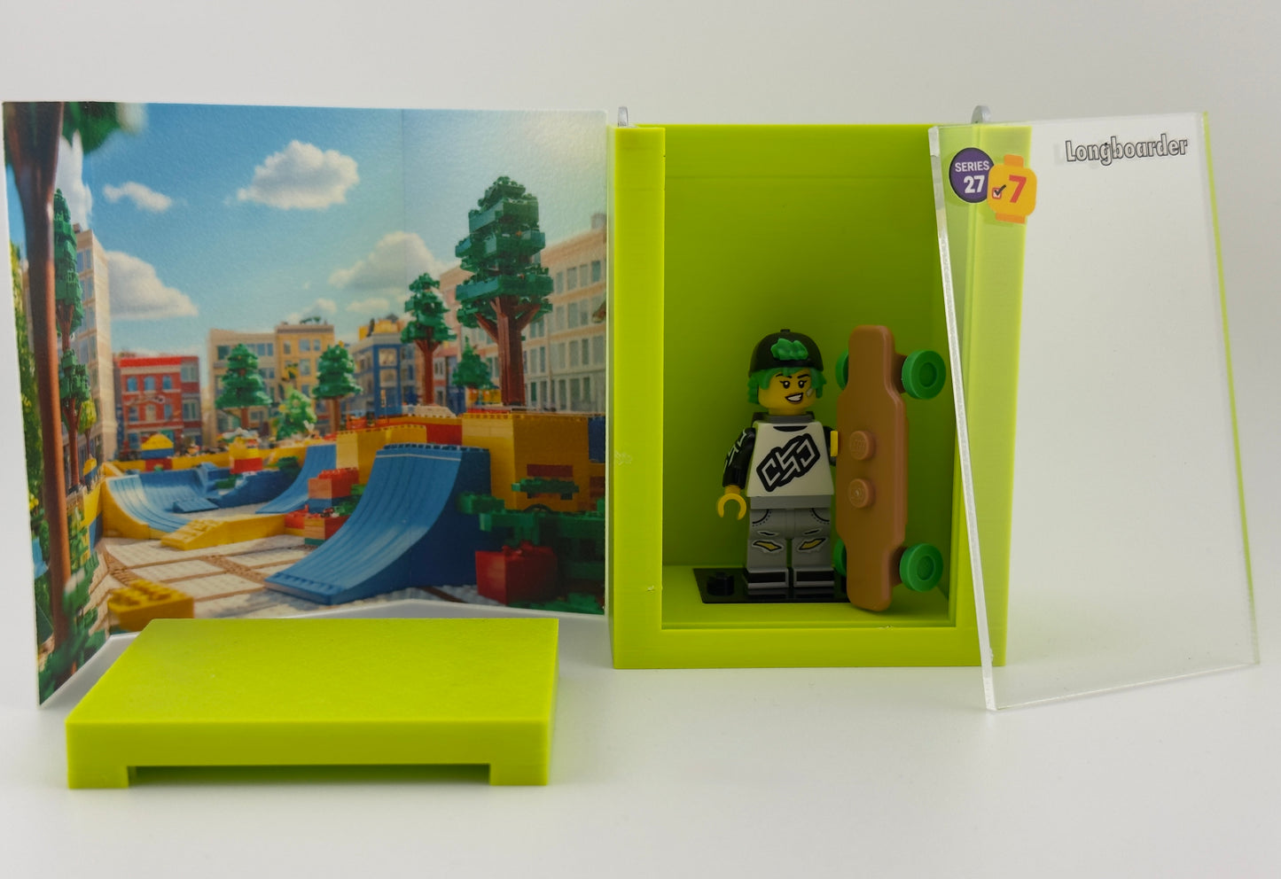 brickAtom Display Case – Custom Display for Minifigures (CMF Series 27 Edition)
