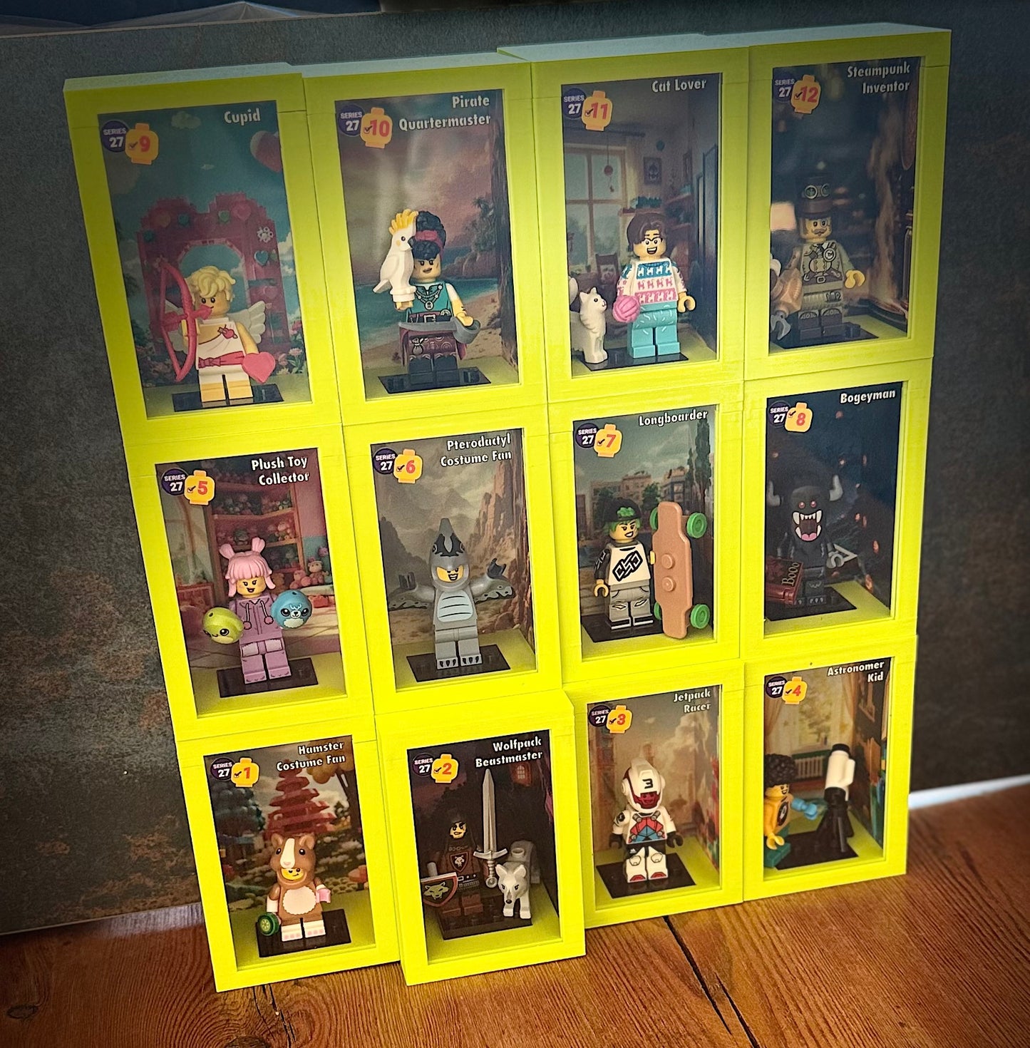 brickAtom Display Case – Custom Display for Minifigures (CMF Series 27 Edition)