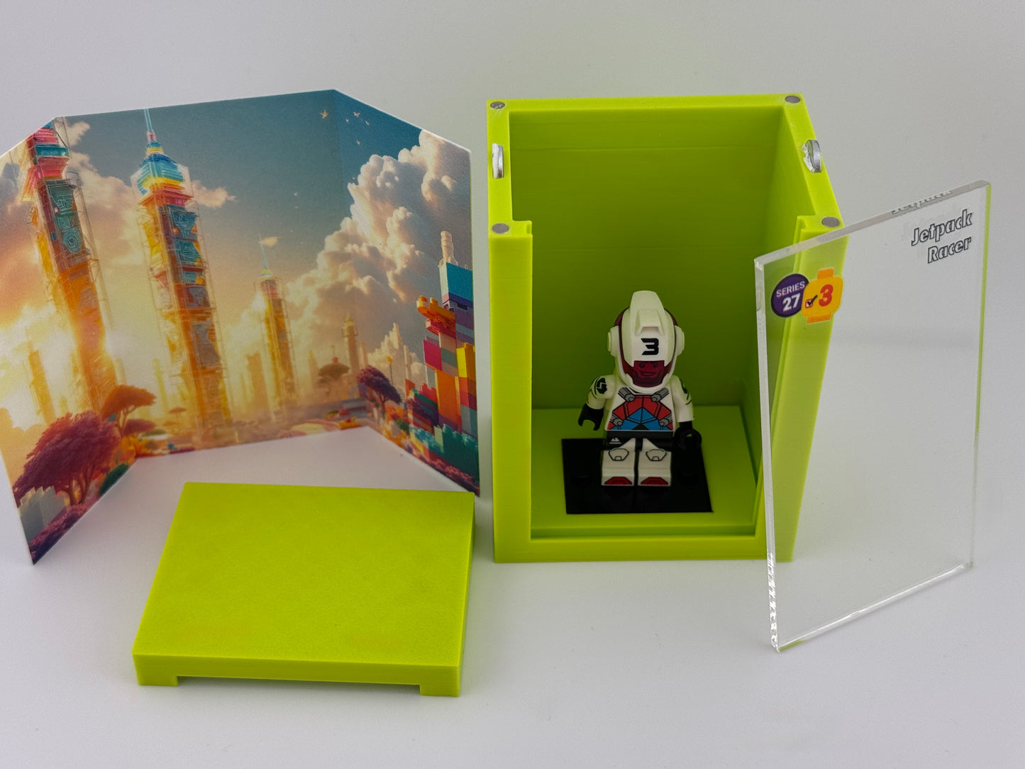 brickAtom Display Case – Custom Display for Minifigures (CMF Series 27 Edition)