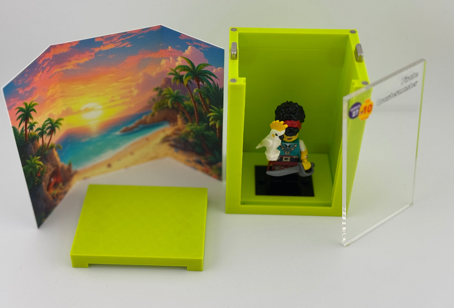 brickAtom Display Case – Custom Display for Minifigures (CMF Series 27 Edition)