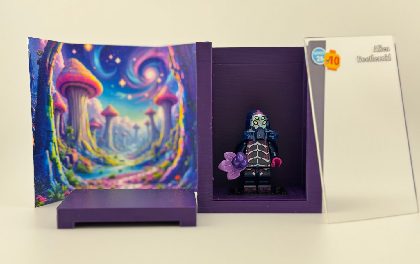 brickAtom™ Display – Space, Slime & Sci-Fi Shenanigans (Series 26 CMF) 👽🚀