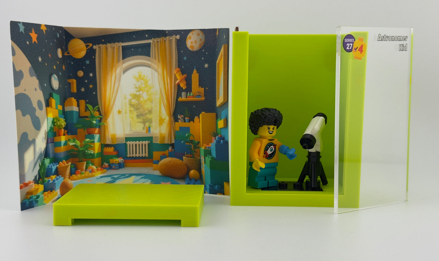 brickAtom Display Case – Custom Display for Minifigures (CMF Series 27 Edition)