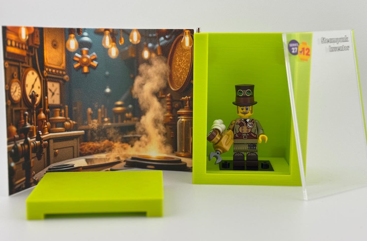 brickAtom Display Case – Custom Display for Minifigures (CMF Series 27 Edition)