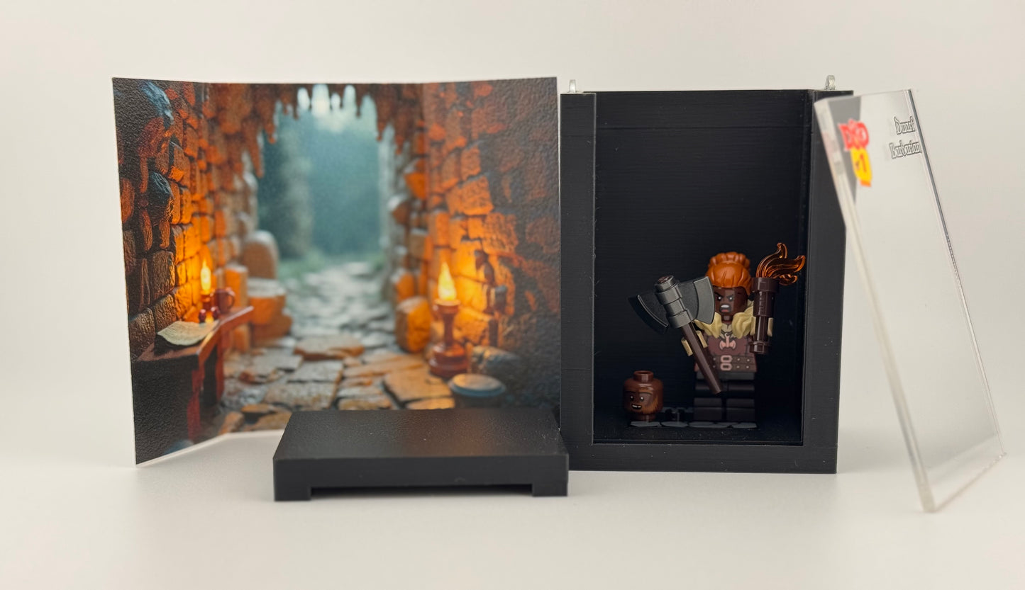 brickAtom™ Display – Dungeons, Dice & Destiny (Dungeons and Dragons Series) 🐉🎲