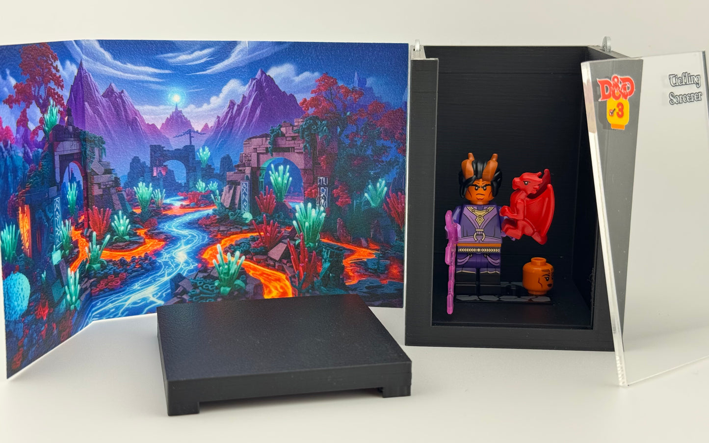 brickAtom™ Display – Dungeons, Dice & Destiny (Dungeons and Dragons Series) 🐉🎲