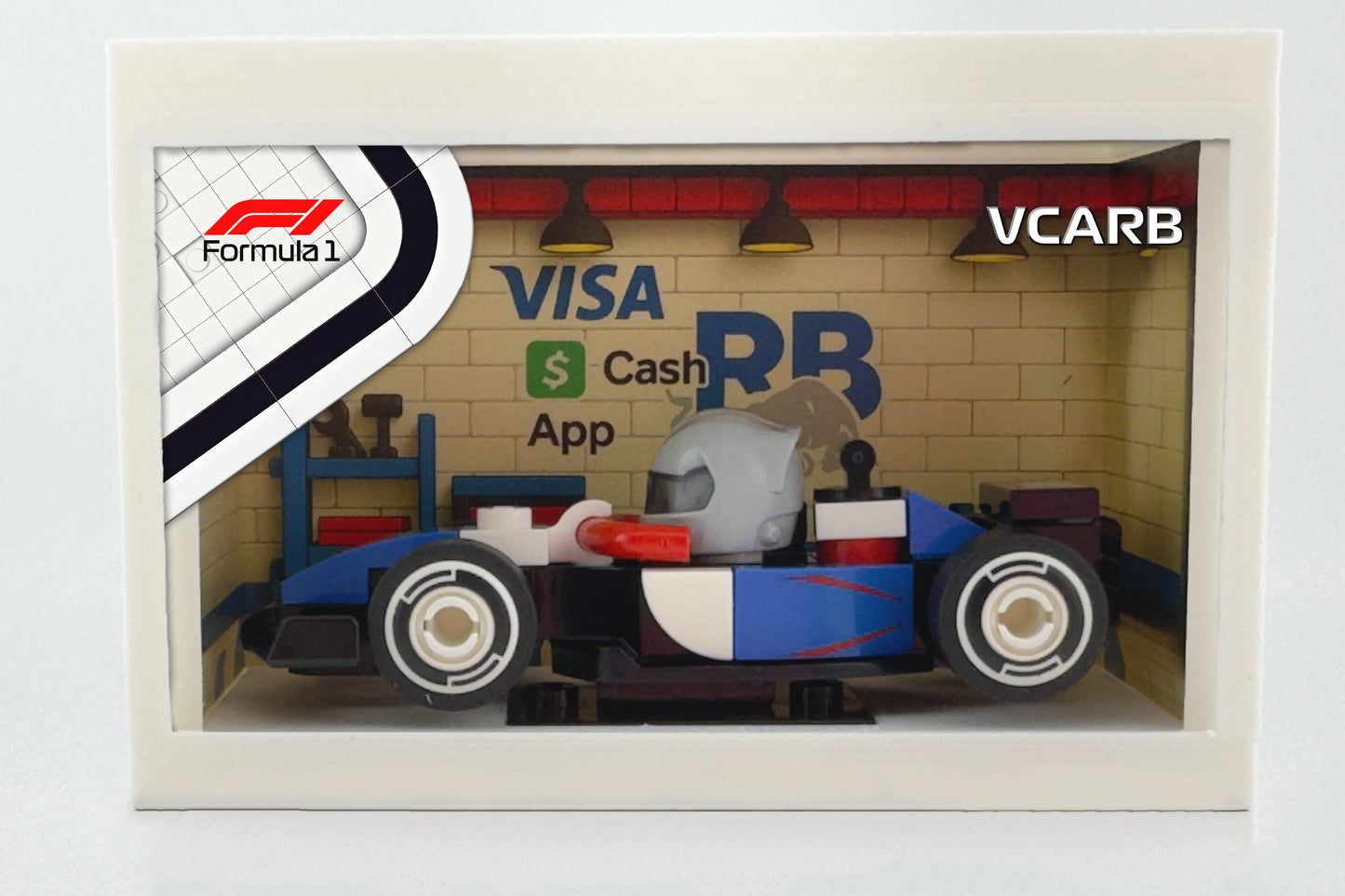 brickAtom™ Display – Formula Speed & Pit Lane Precision (LEGO® F1 Series) 🏎️🏁